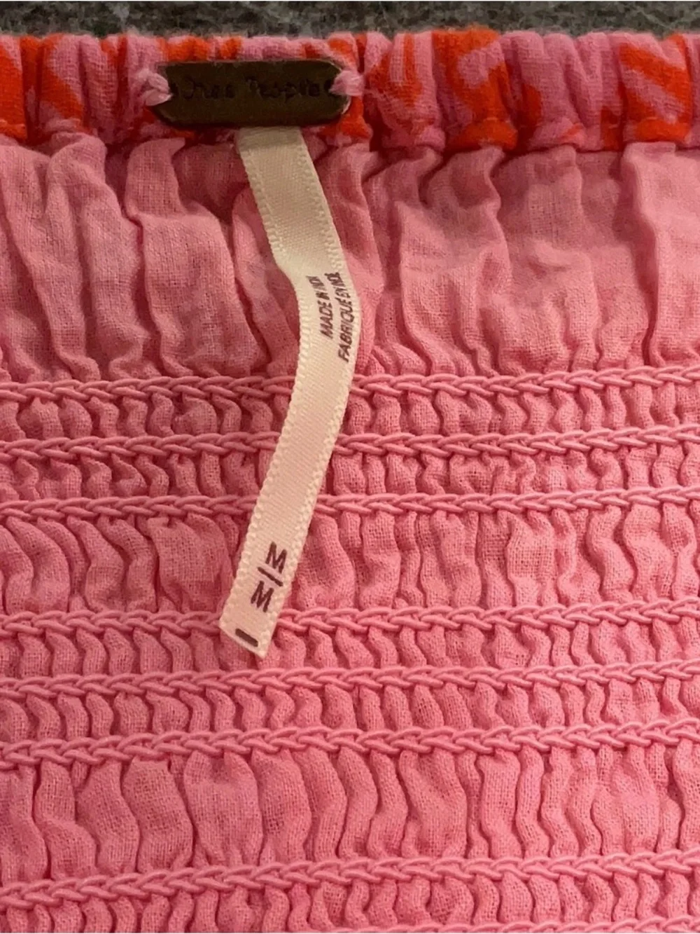Free People Pink & Coral Smocked Tiered Sundress